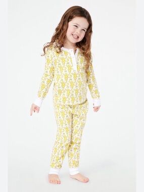 Roller Rabbit Yellow Monkey PJs size 10
